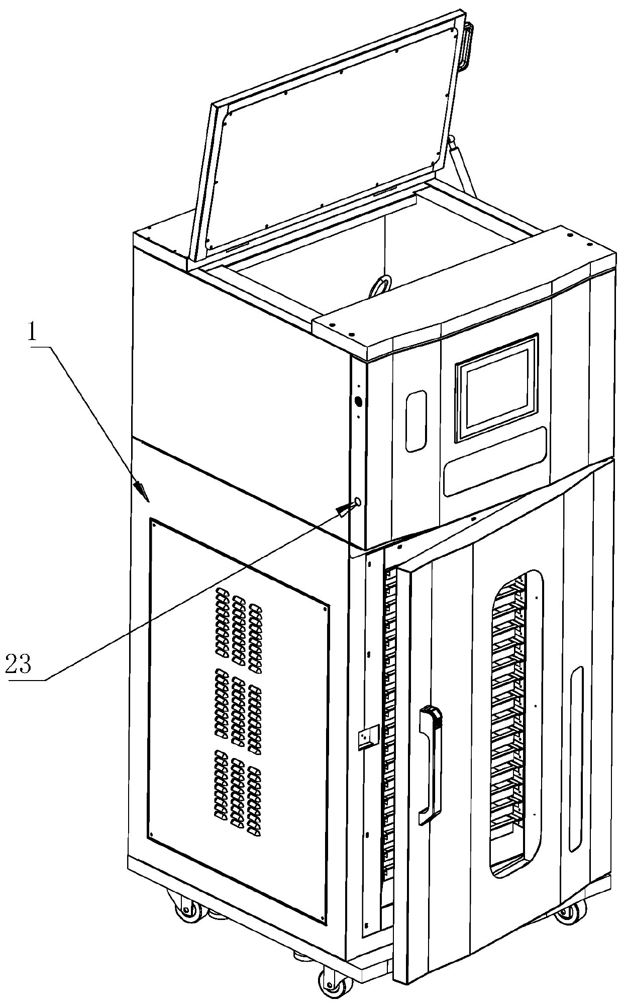 Straight pipe discharging type multifunctional thermostat