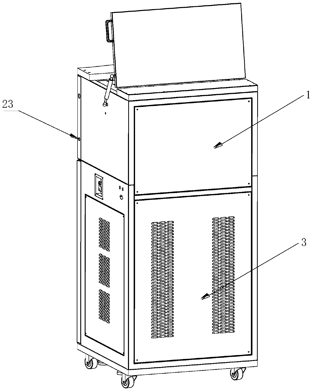 Straight pipe discharging type multifunctional thermostat