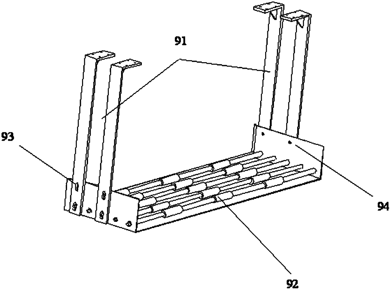 Pushing and transporting device for loading tray