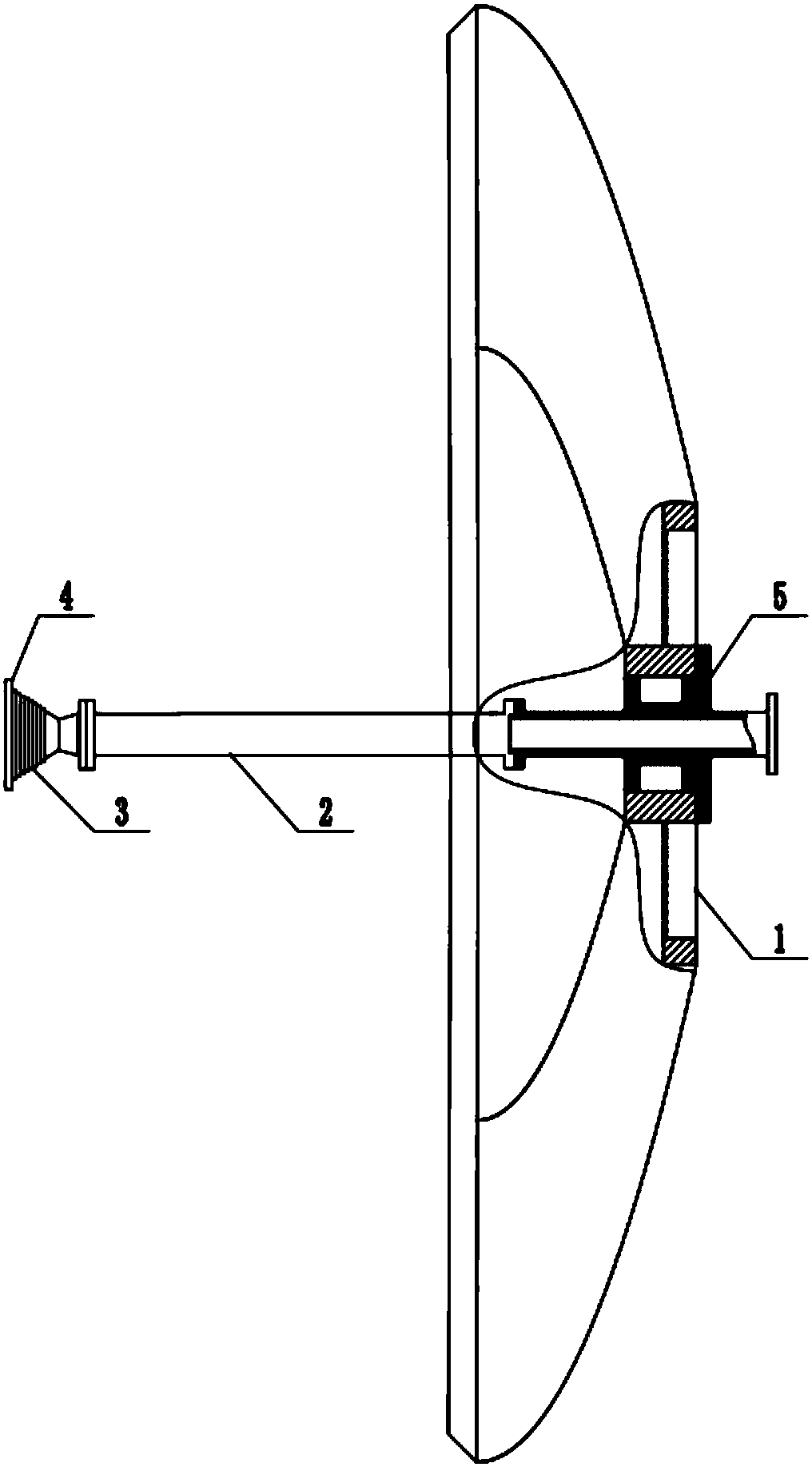 High-performance microwave sputtering plate feeder antenna