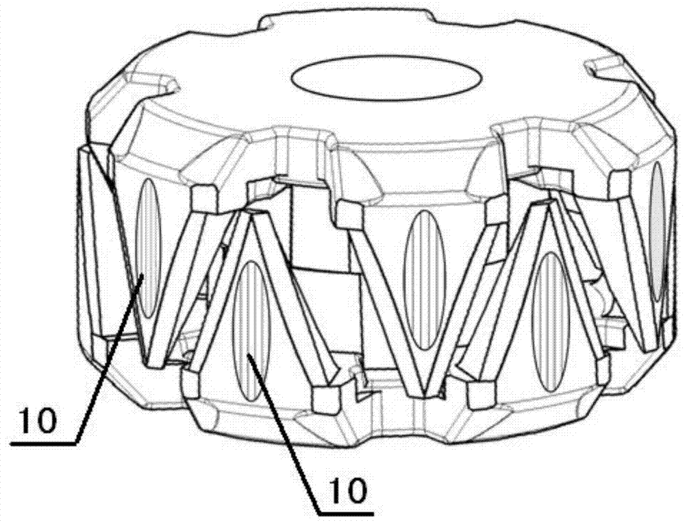 A Claw Pole Motor Rotor Structure Using Powdered Iron Core Material Efficiently to Reduce Iron Loss