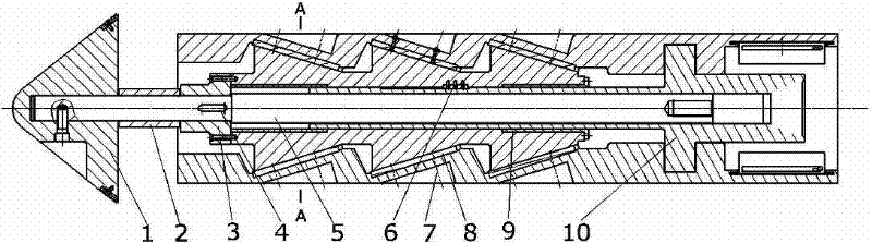 Leakage blocking device for leaking oil well