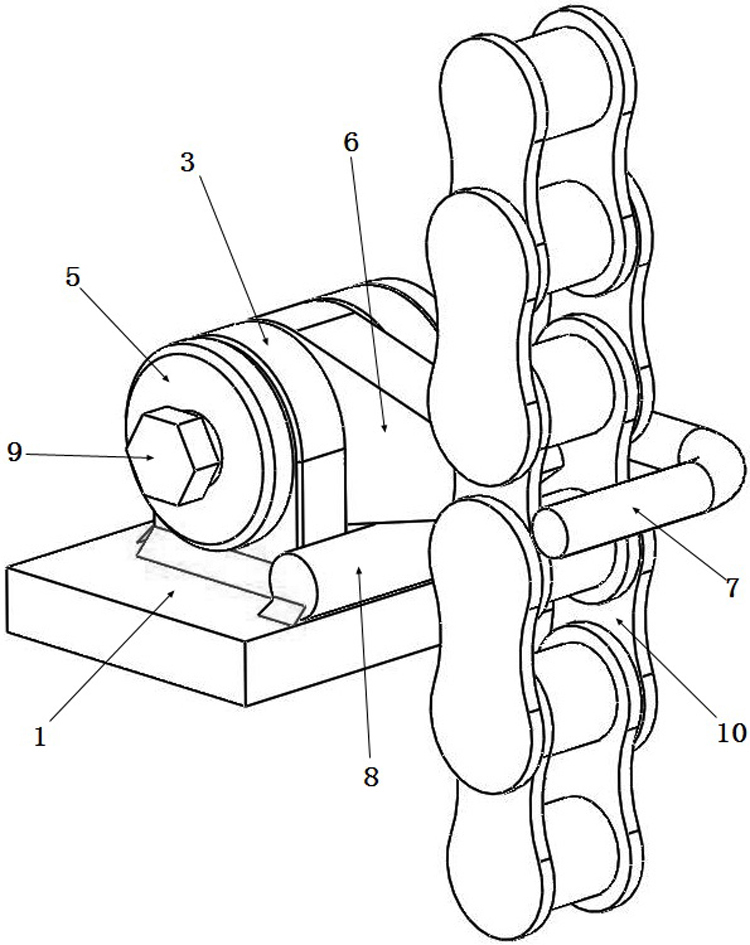 Reverse limiting device for chain