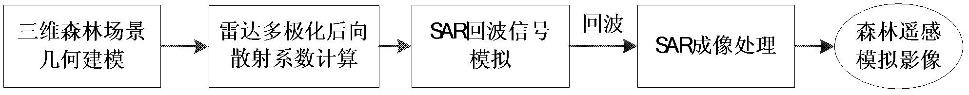 Quantified simulation method for forest remote sensing data of synthetic aperture radar