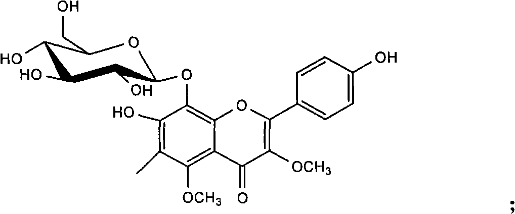 Three flavonoid glycosides extracted from pine needle of pinus tabulaeformis carr and preparation method thereof