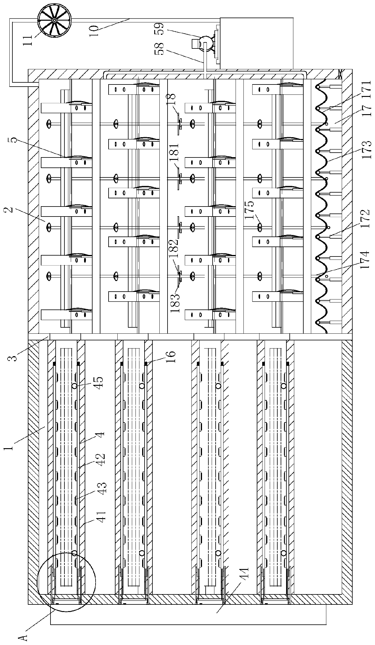 Quenching device for aluminum alloy round tube