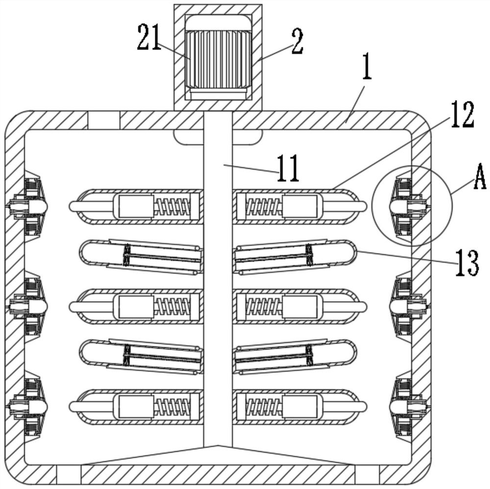 Fermentation device with uniform mixing and self-cleaning functions