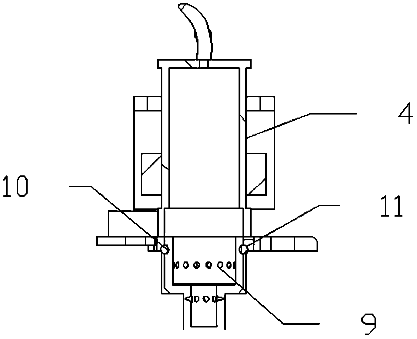 Uniform and high-accuracy oil coating device for inner walls of holes