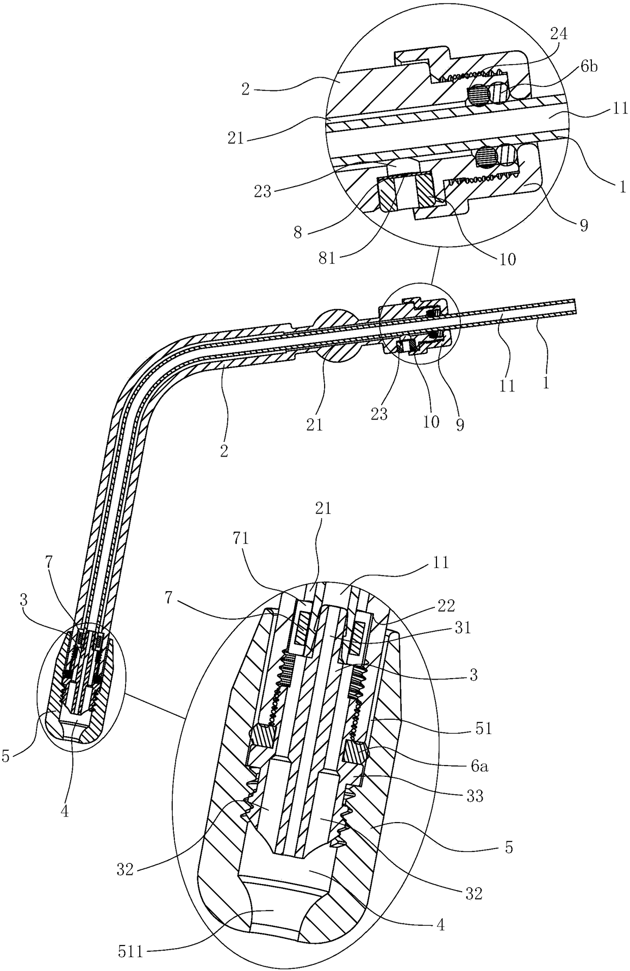 Milk foaming steam pipe