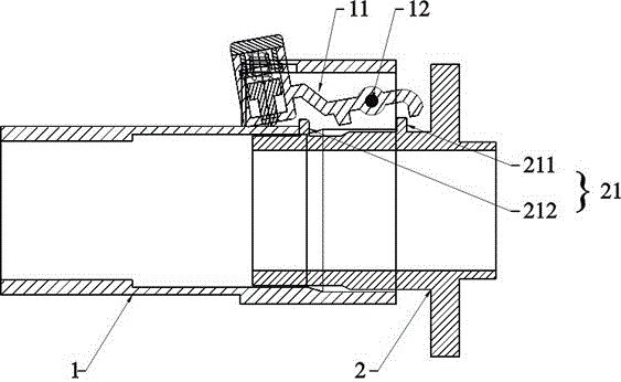 Novel connector press button type two-stage unlocking mechanism