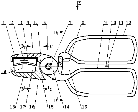 Cutting-open device suitable for cutting open chestnut shell notch at home