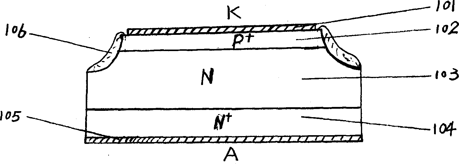 Rectifier diode, chip special for producing rectifier diode and producing method