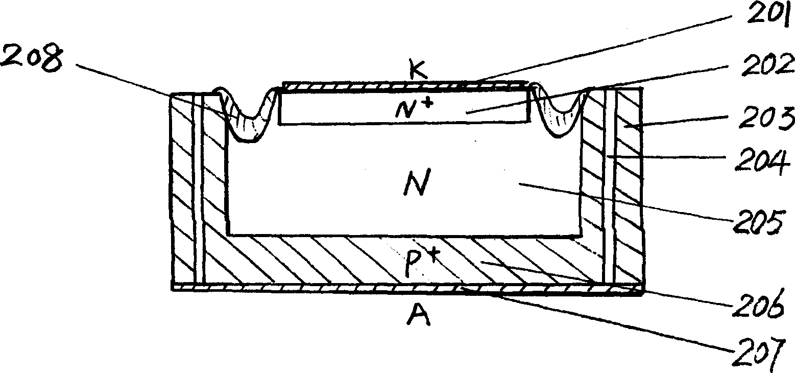 Rectifier diode, chip special for producing rectifier diode and producing method