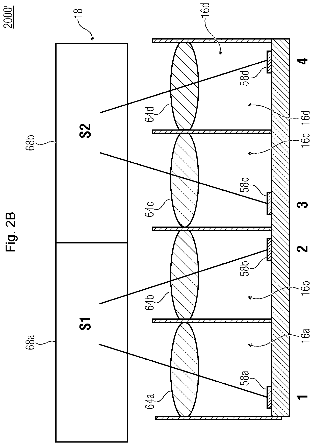 Multi-aperture imaging device, imaging system and method for capturing an object area