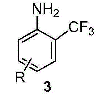 A method for preparing o-trifluoromethylaniline or derivatives thereof