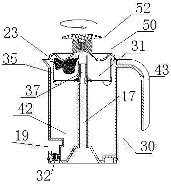 Driving pressure cavity and water kettle