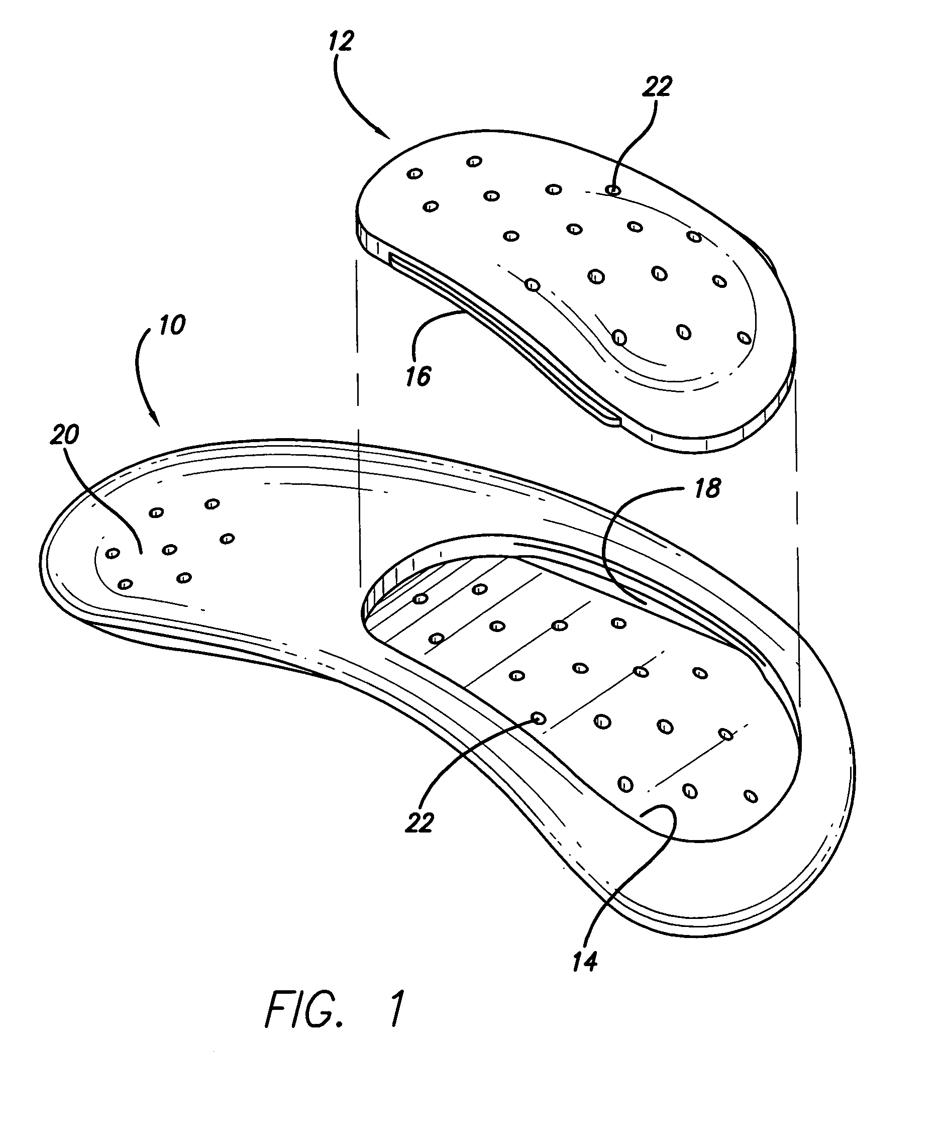 Footwear orthotic with insert