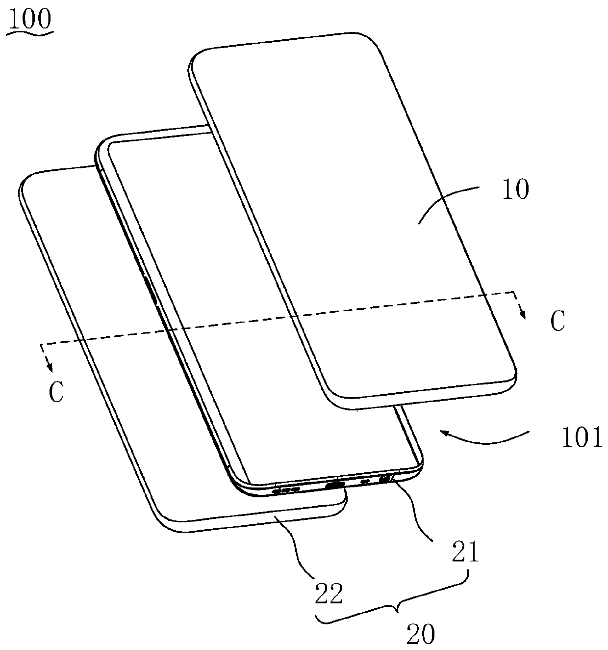 Folding screen assembly and electronic equipment