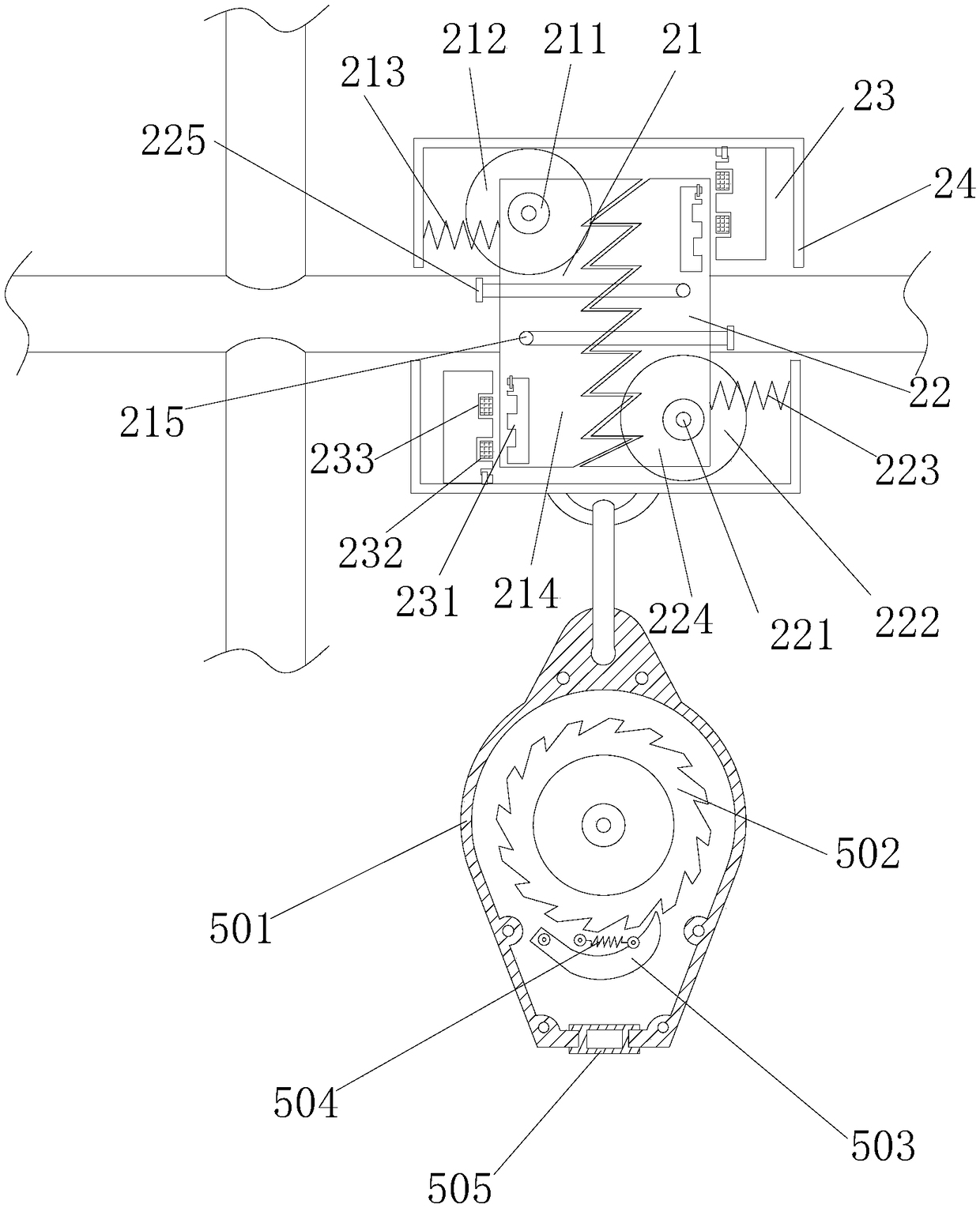 Anti-falling protection device capable of horizontally moving along with worker in building construction