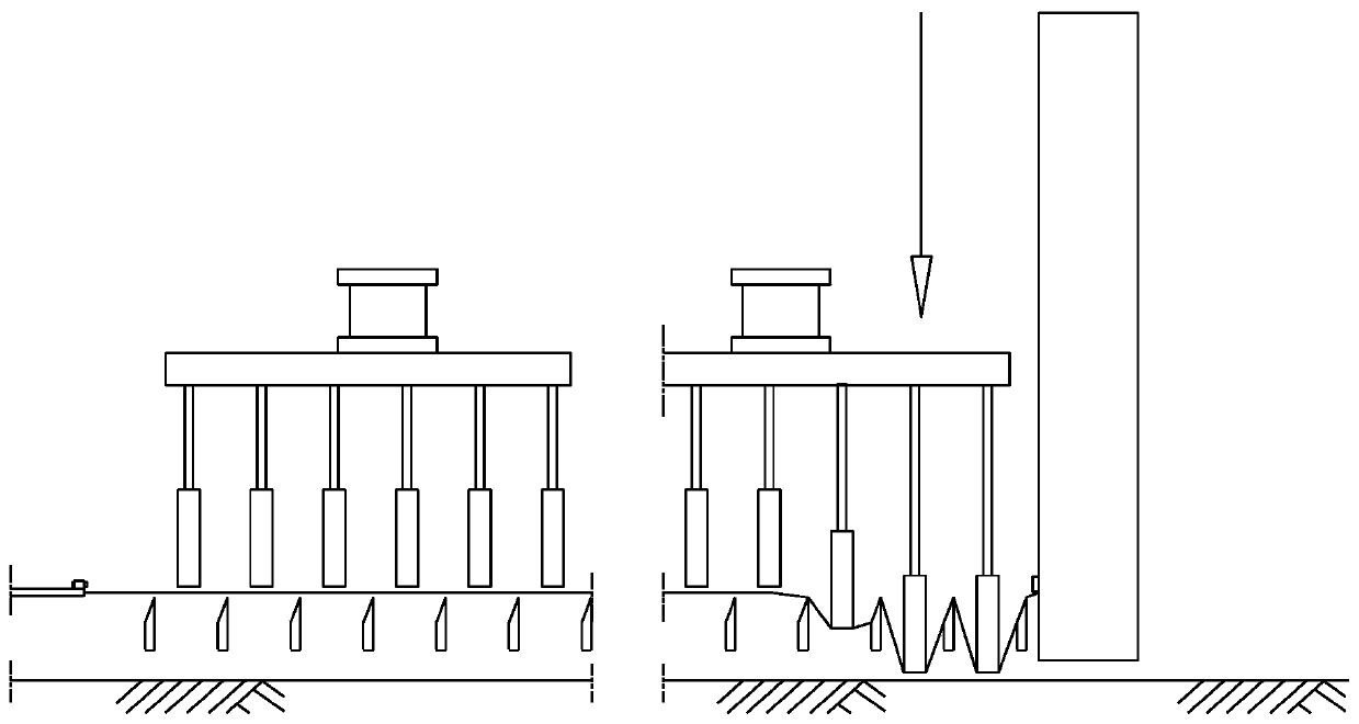 Silk pressing device applied to mixed lawn silk planting machine