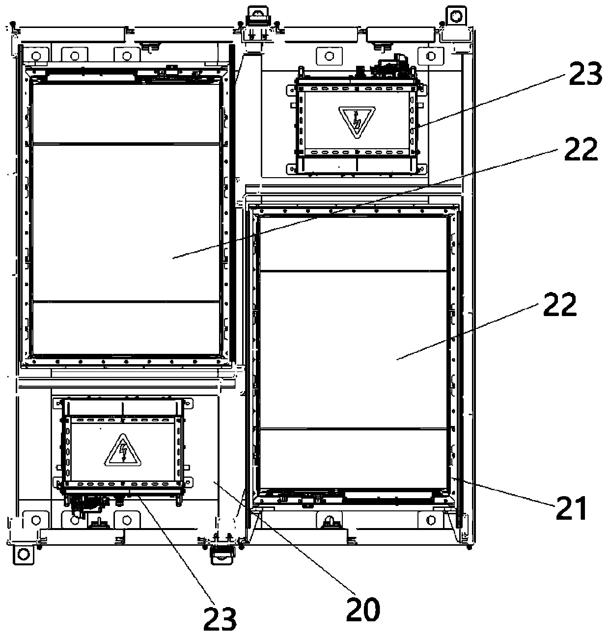 Integrated power battery system of high-power hybrid power locomotive