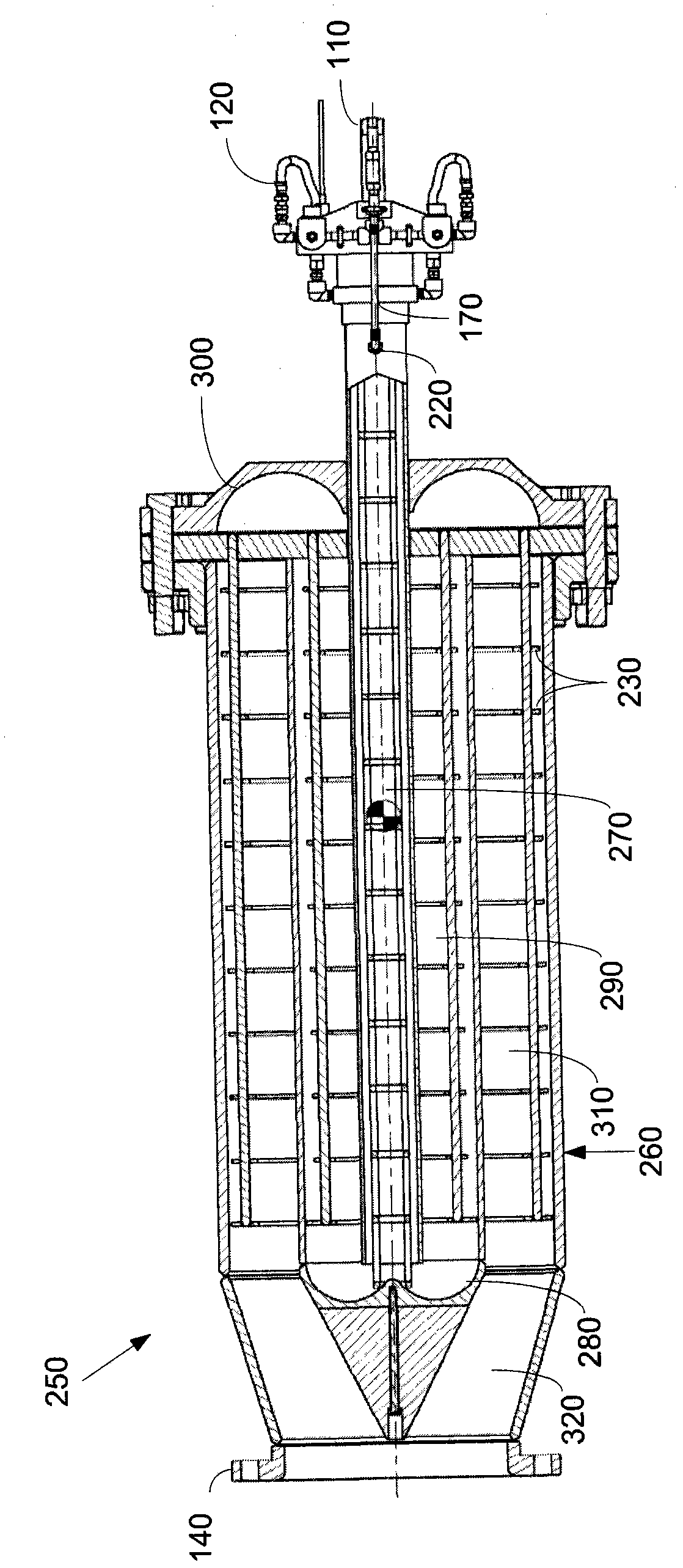 Pulse detonation cleaning unit with multiple folded flow paths