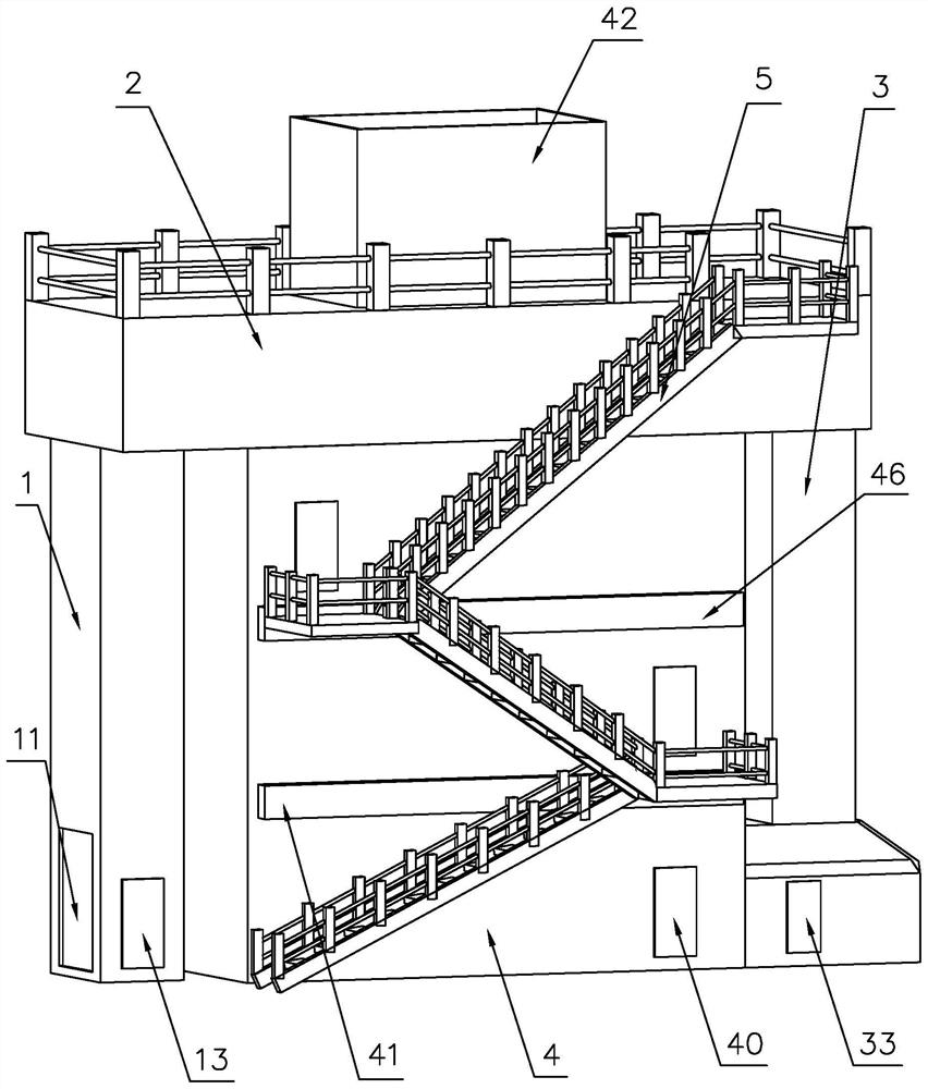 Circulating washing and purifying treatment device for kiln waste gas