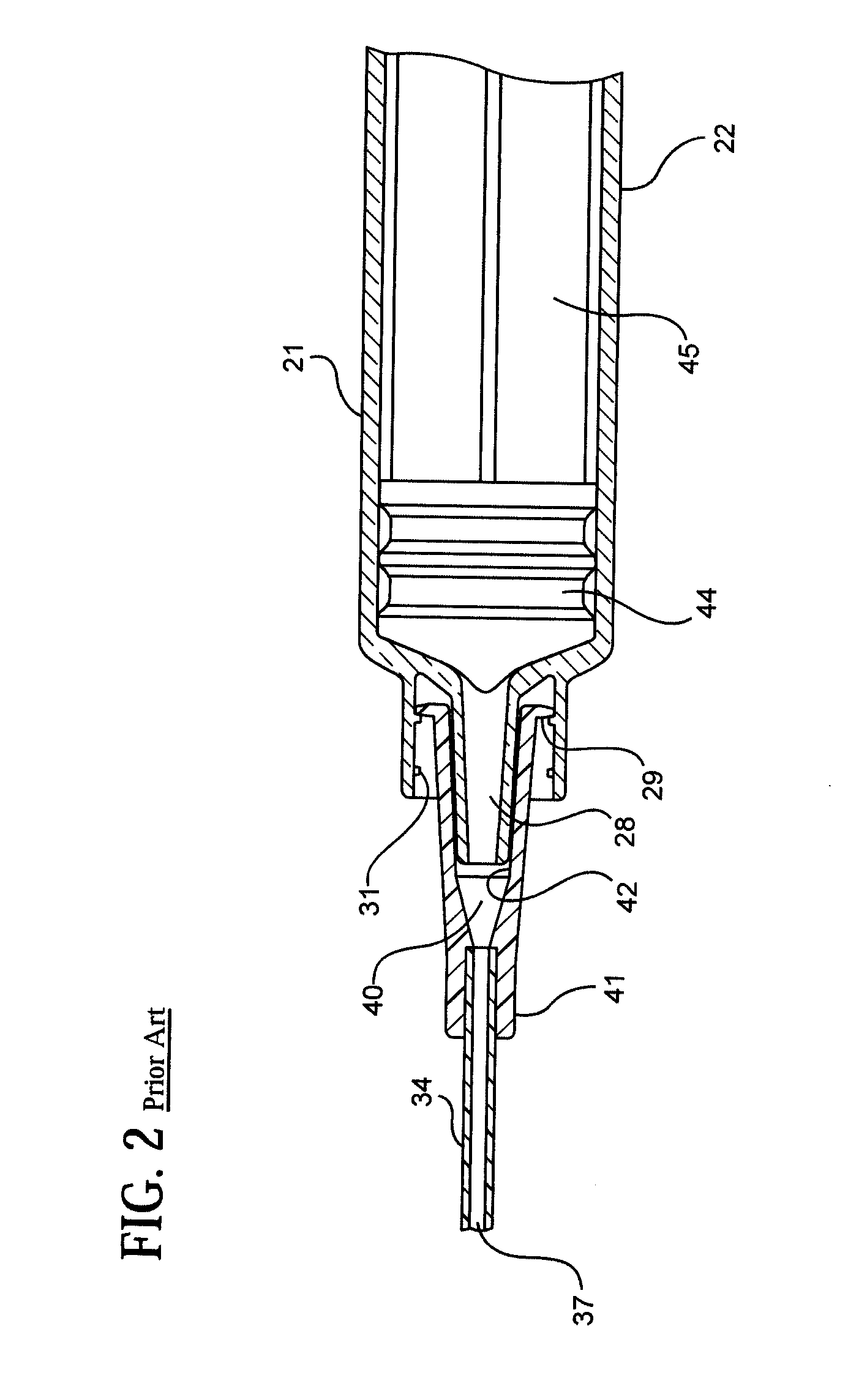 Detachable needle syringe having reduced dead space