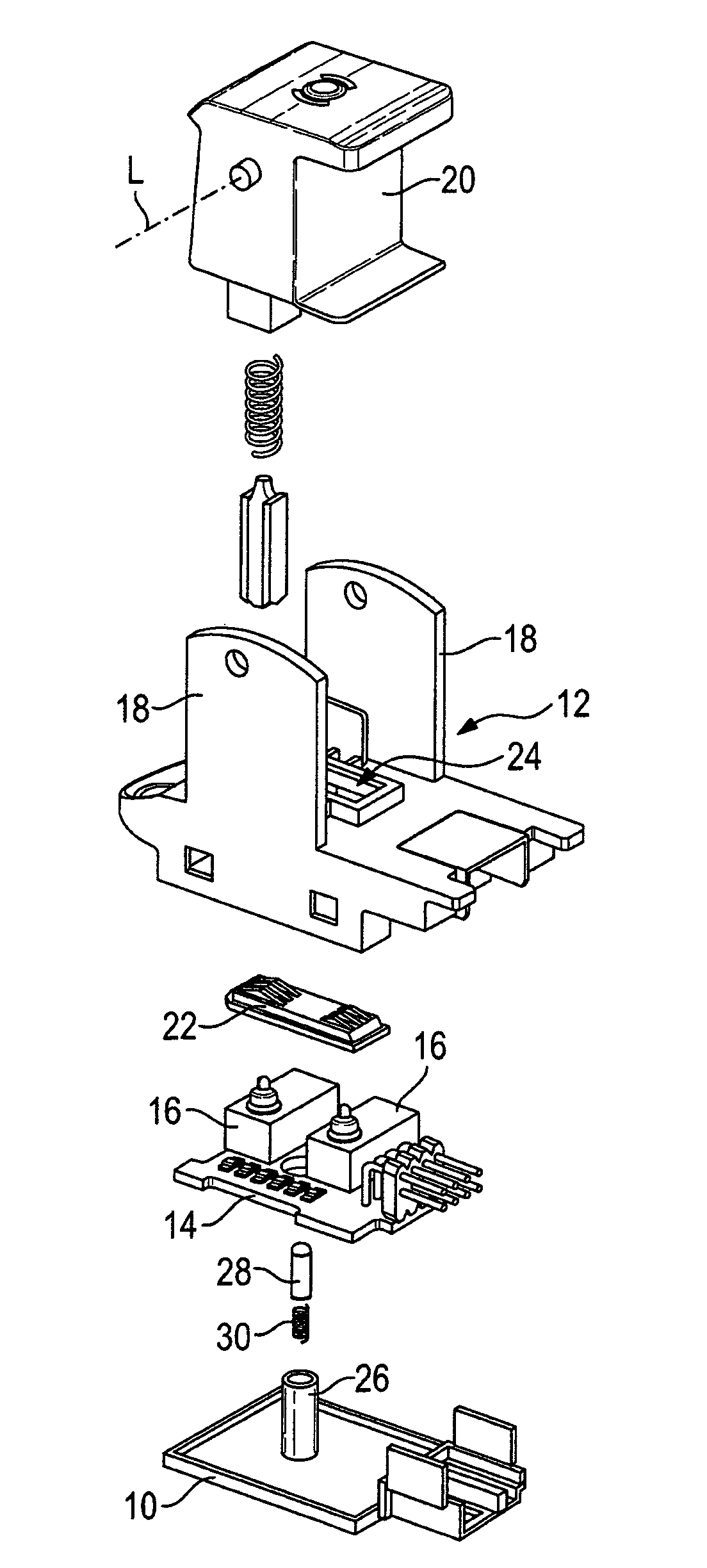 Switch, in particular for an electric parking brake