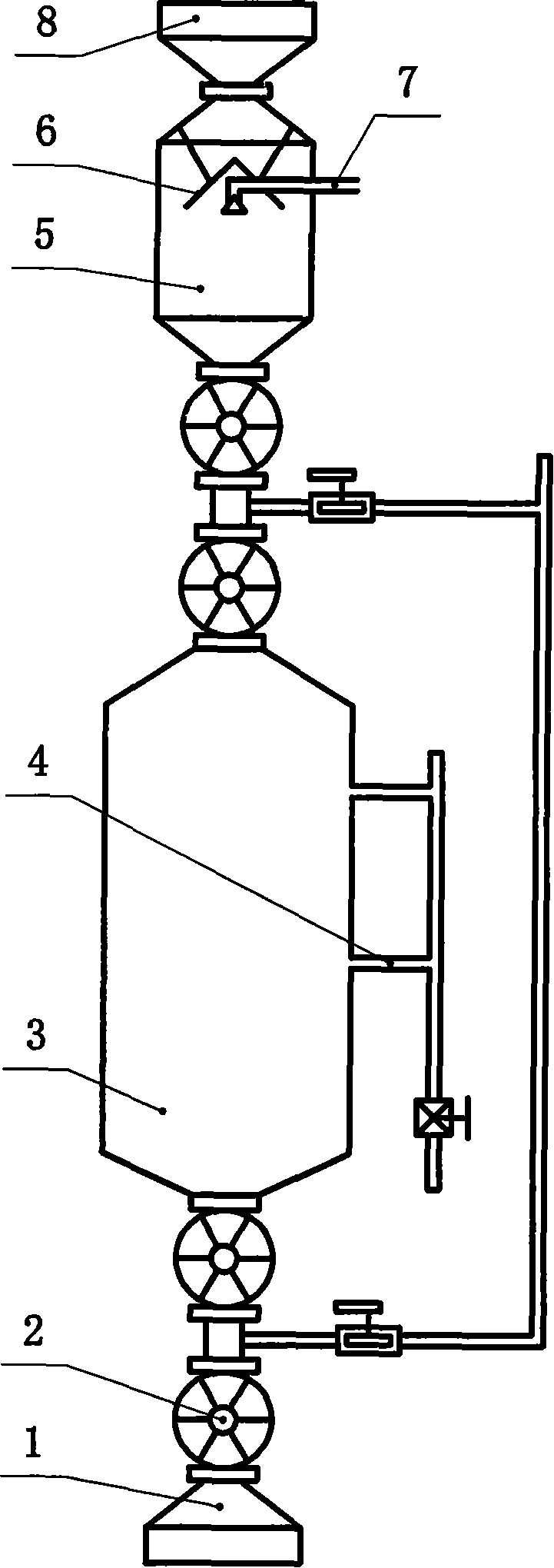 Device using vacuum to rapidly regulate particulate material dampening