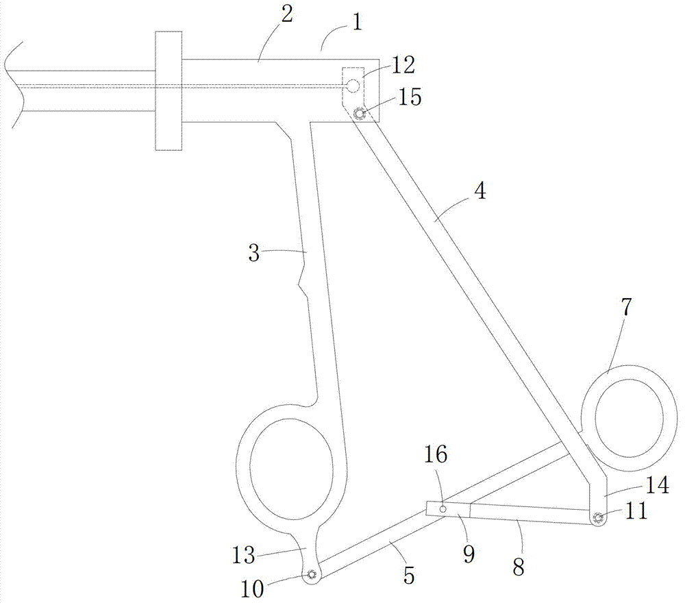 Improved structure of laparoscopic surgery instrument handle