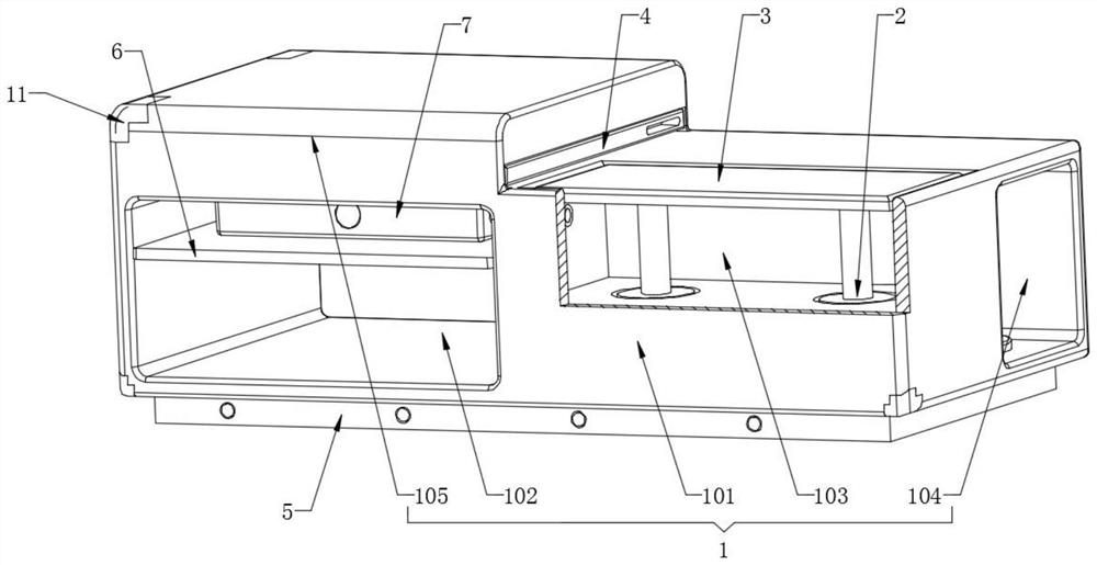 Multifunctional anti-collision tea table