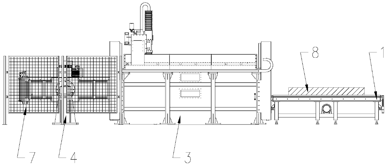 Water cutting automatic disassembling device for waste mattresses