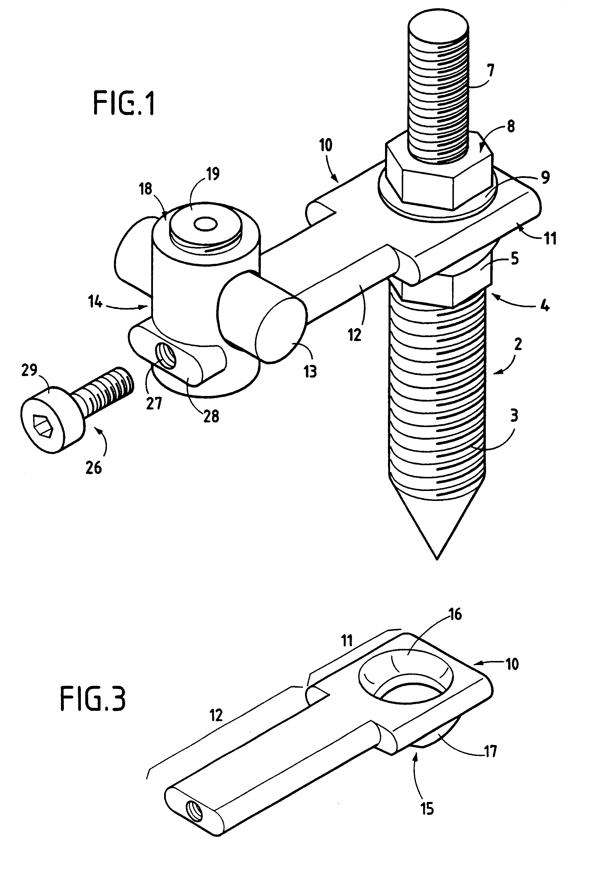 Connection device for osteosynthesis