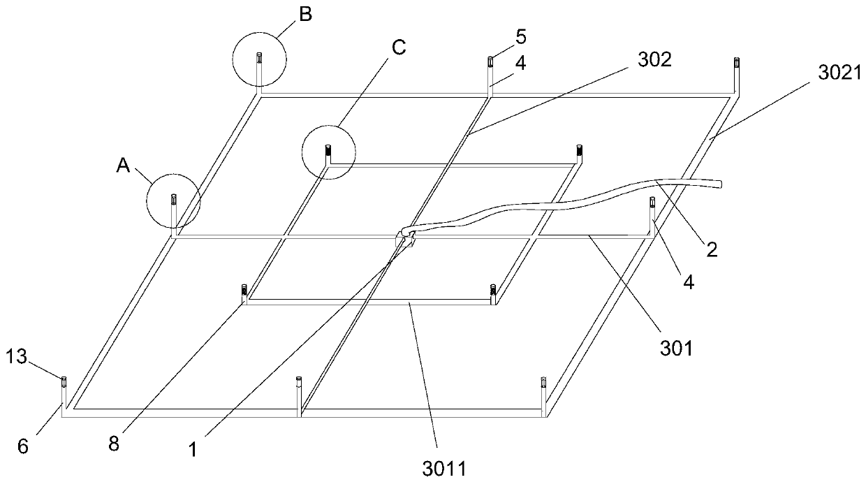 Combined multi-pipe sprinkling irrigation device