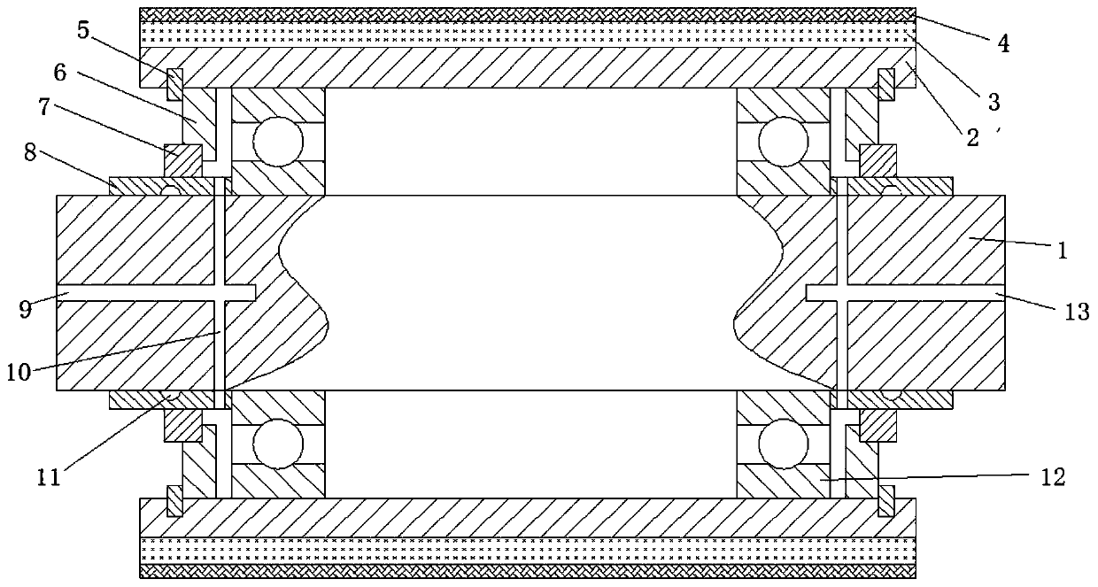 Wear-resistant wringing roller