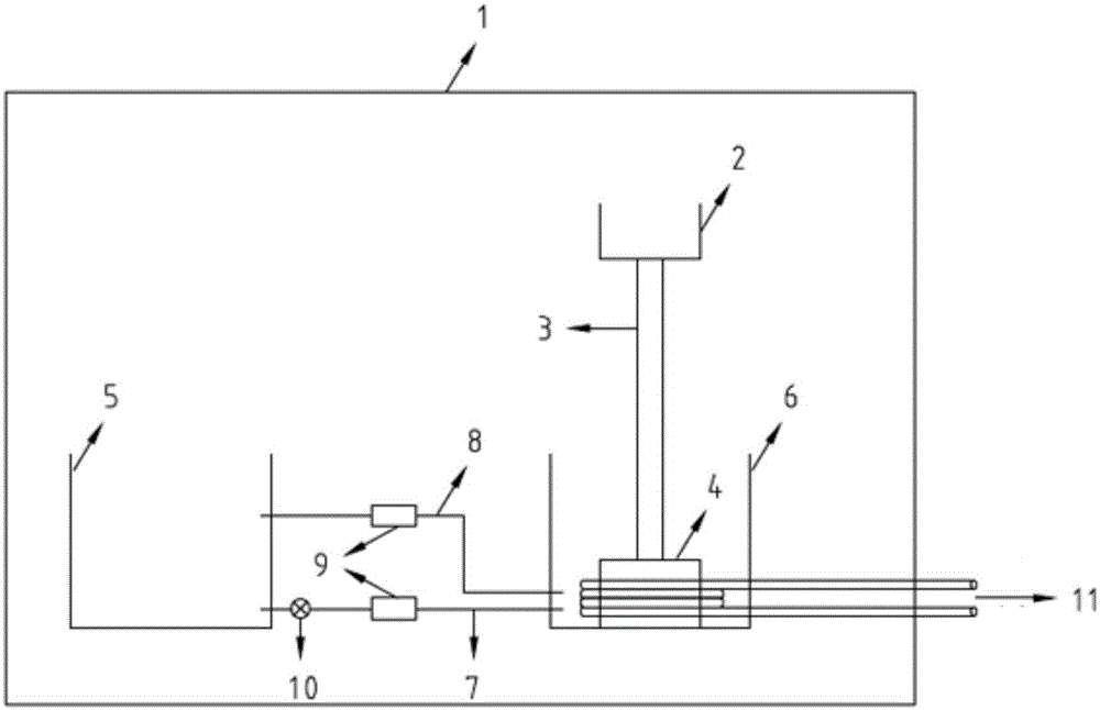 Cooling system for amorphous metal member formed in laser 3D printed manner and cooling method of cooling system