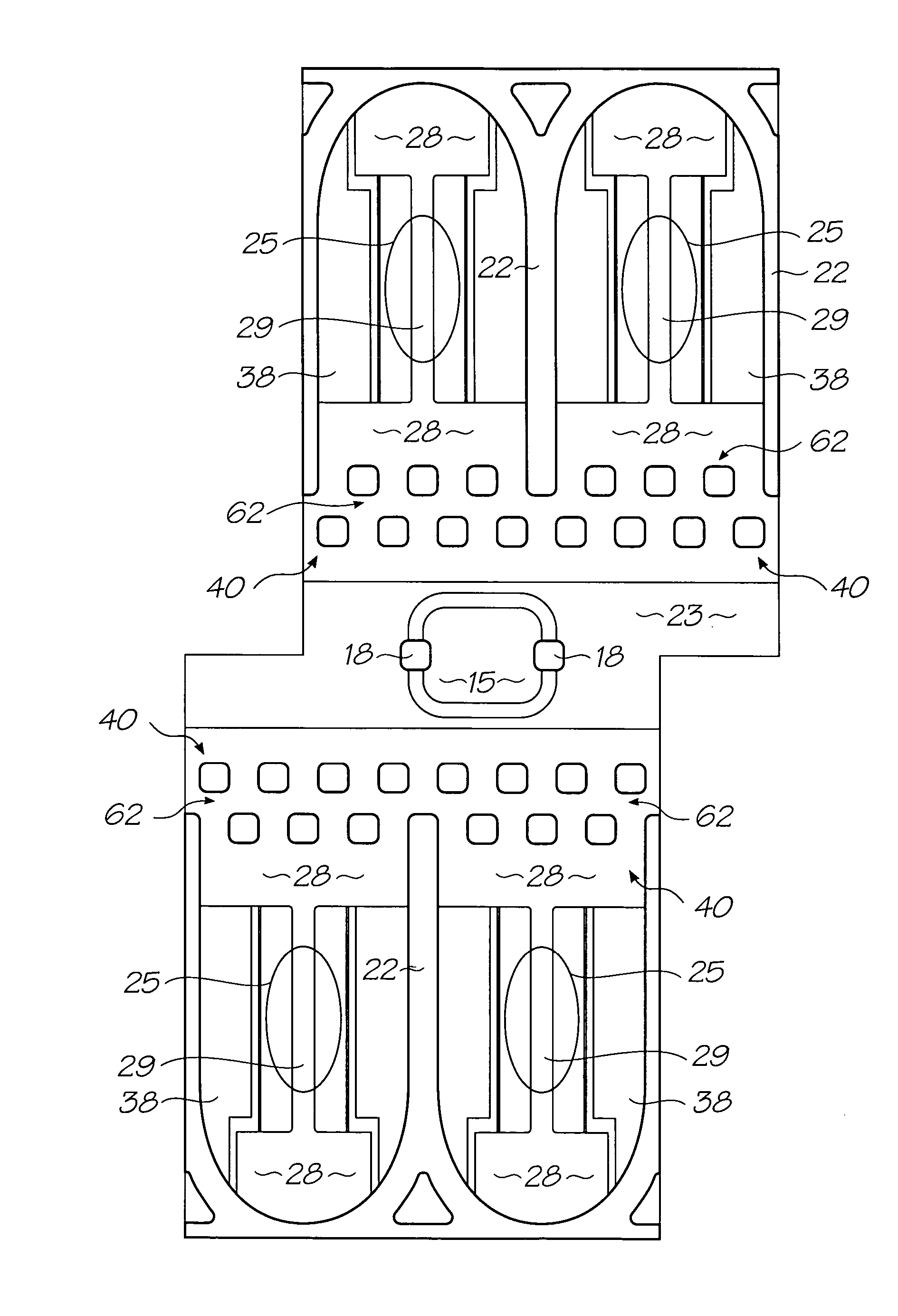 Printhead with inlet filter for ink chamber