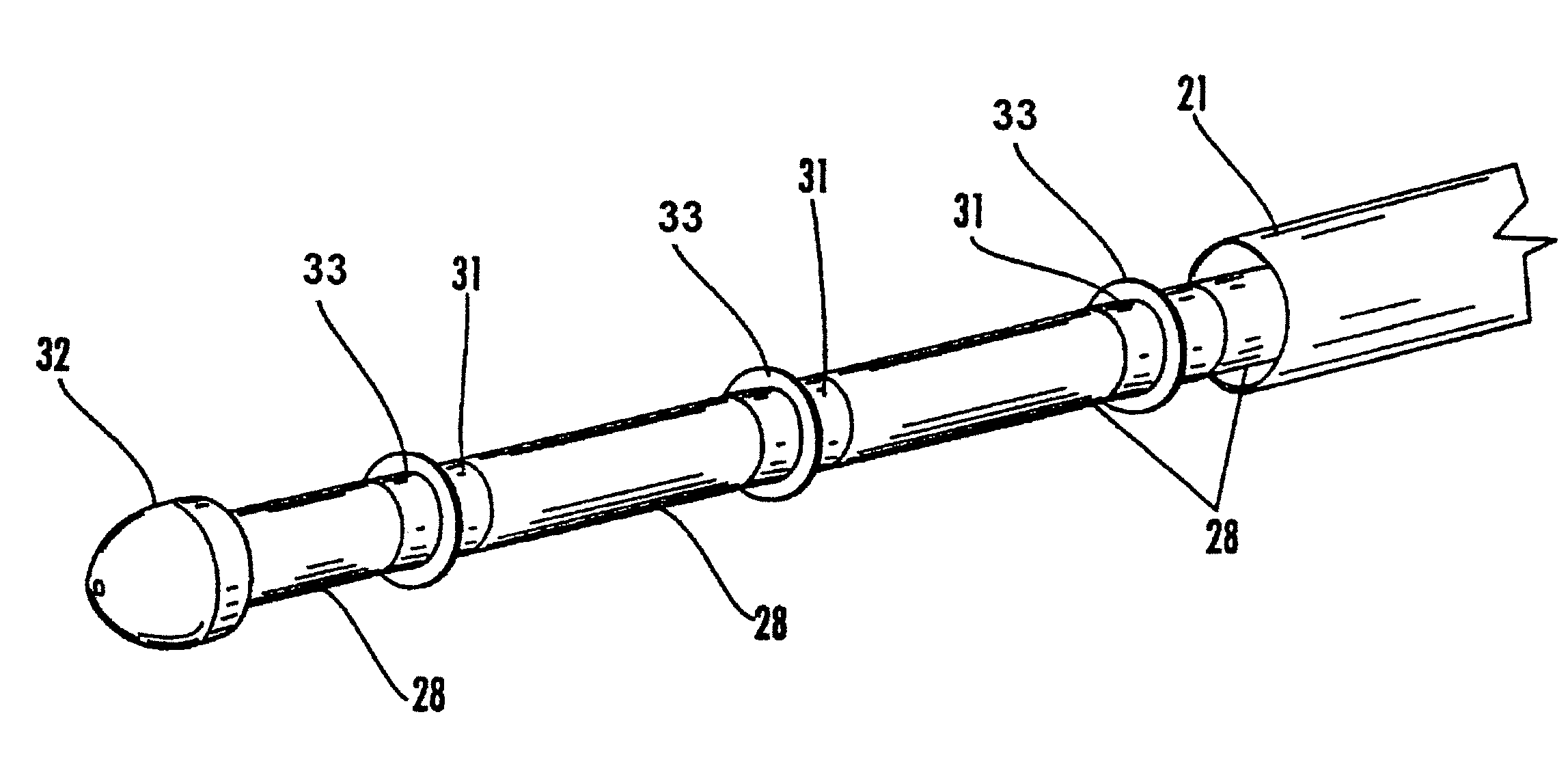 Delivery device with anchoring features and associated method