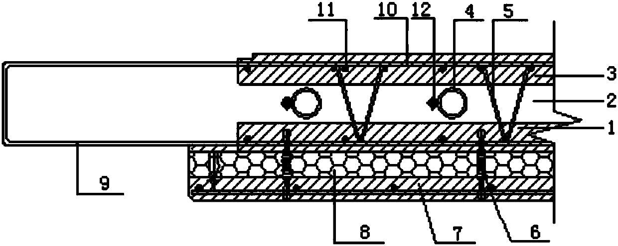 Overlapping wall structure and manufacture method thereof