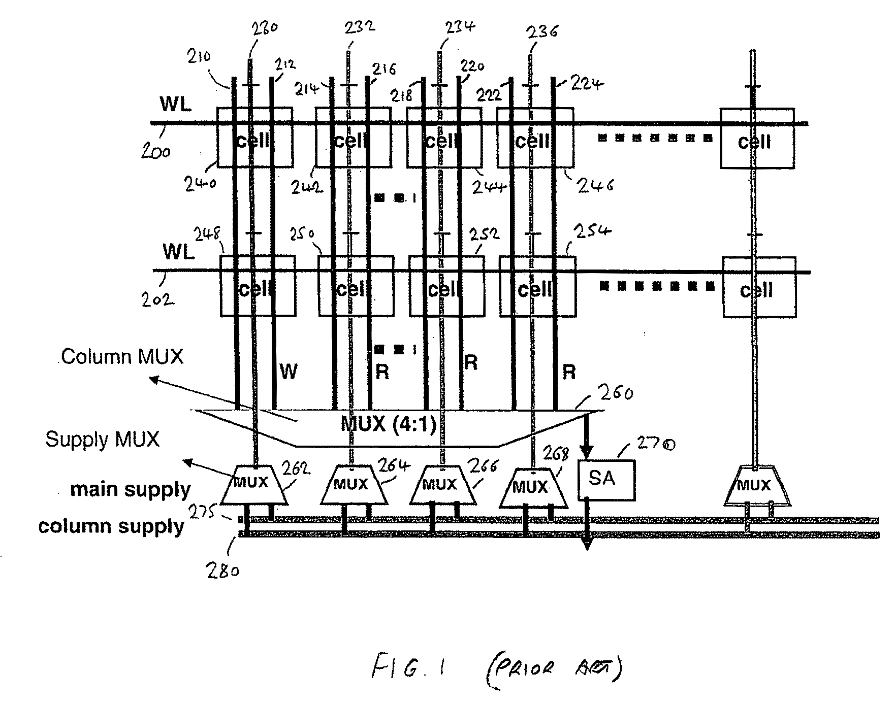 Memory device and method of operating such a memory device