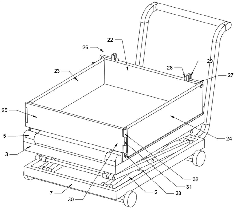 Loading, unloading and transferring device for common cargo warehousing narrow space