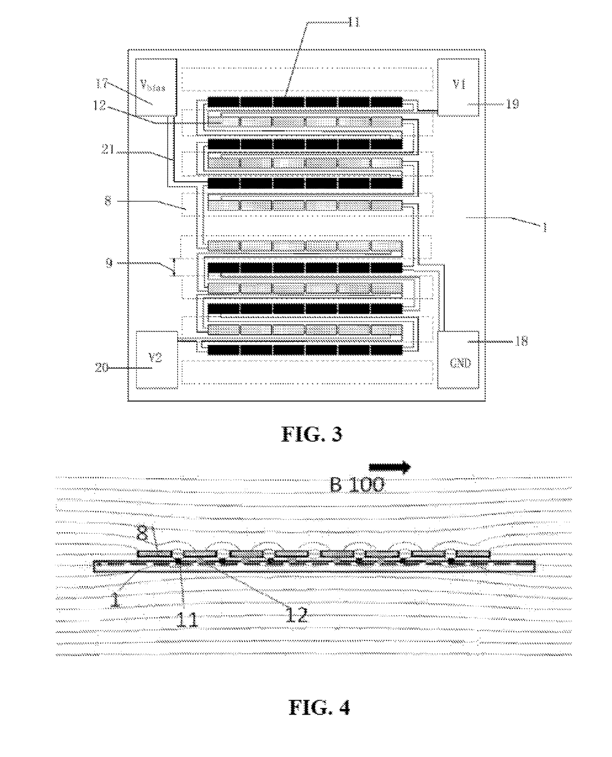 Monolithic three-axis linear magnetic sensor and manufacturing method thereof