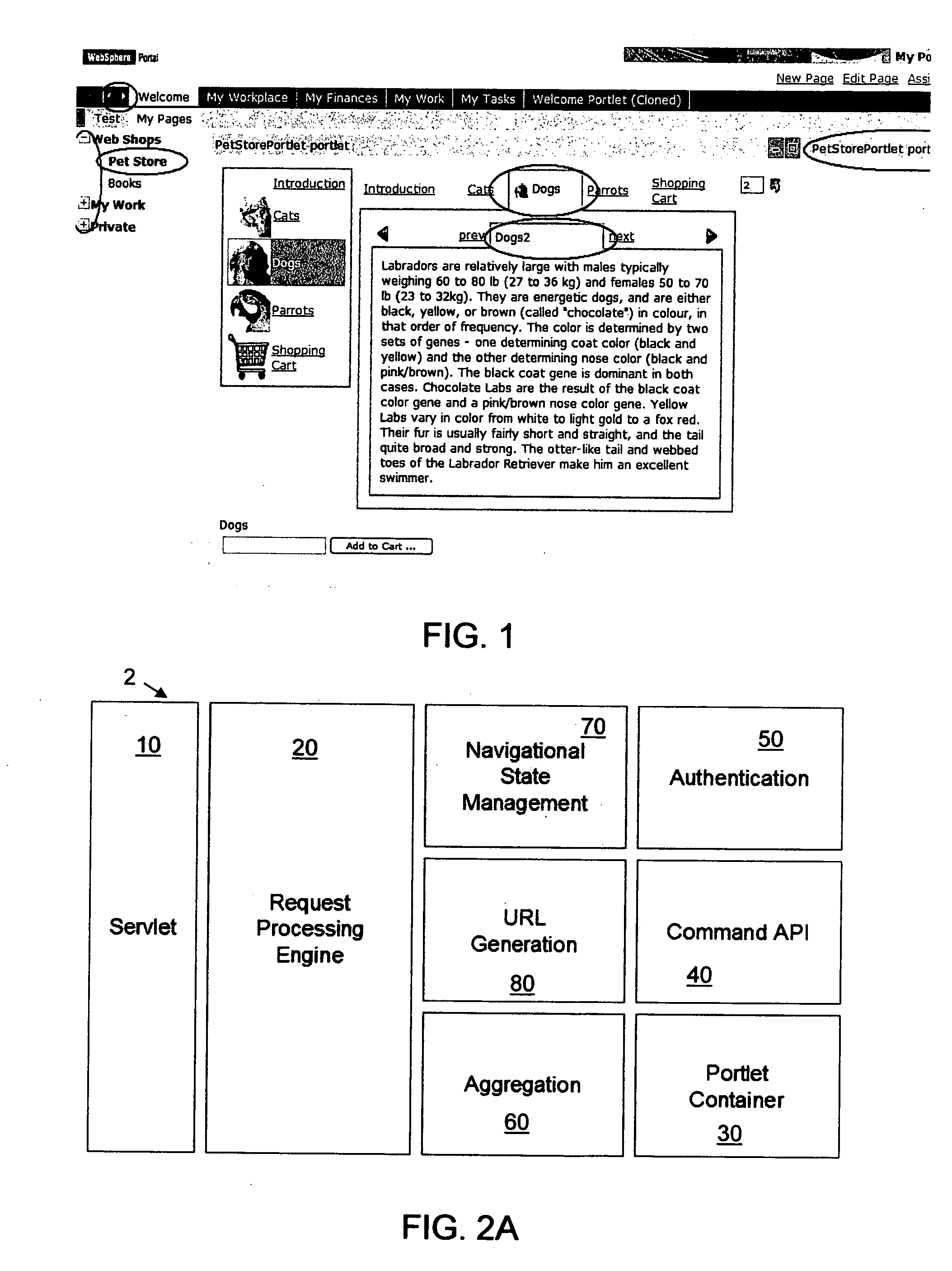 Method and system for efficiently handling navigational state in a portal