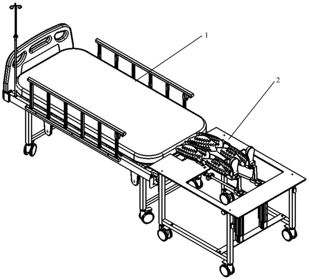 Lower limb movement assisting robot system for coma patient