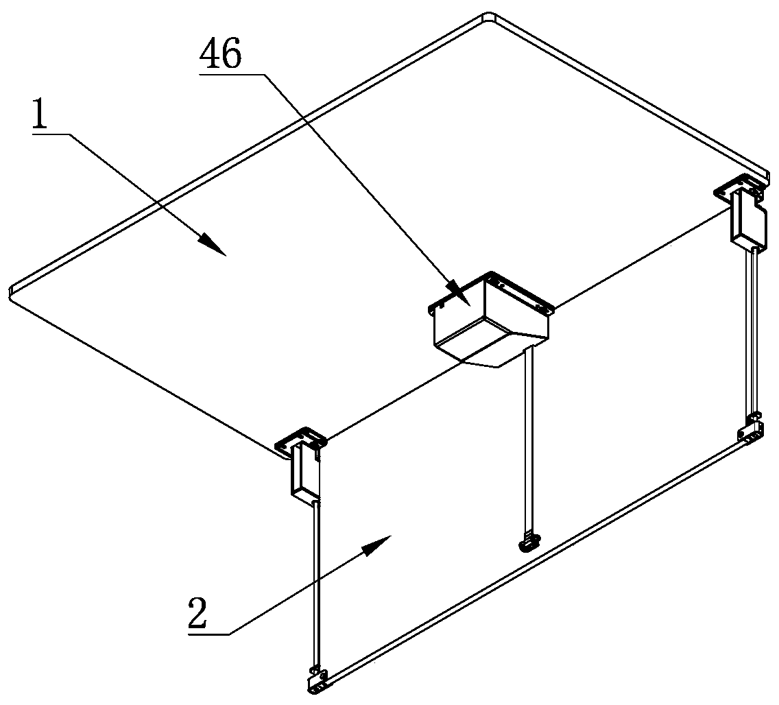 Platform with lifting partition plate