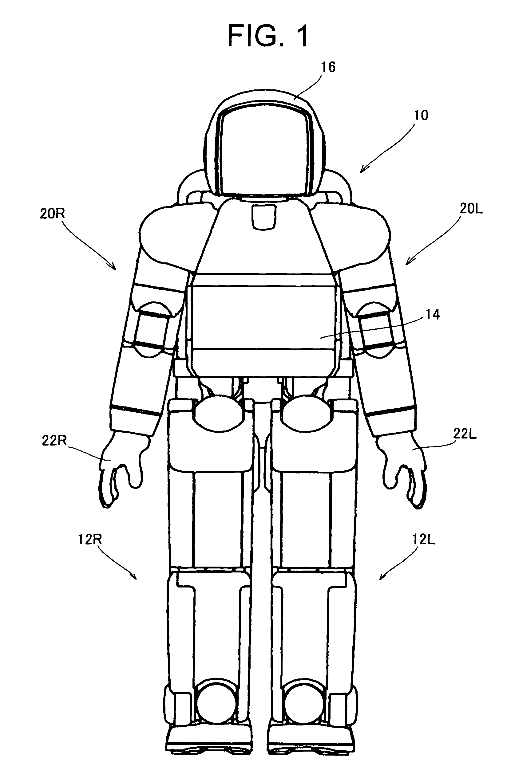 Handshake legged mobile robot control system