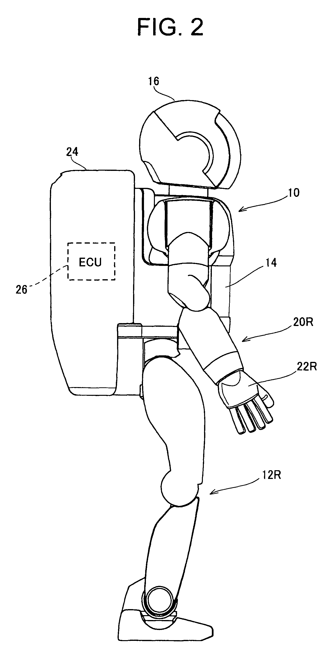 Handshake legged mobile robot control system