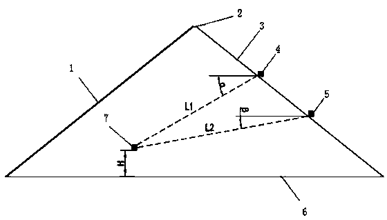 Earth and rockfill dam inner deforming non-contact monitoring method