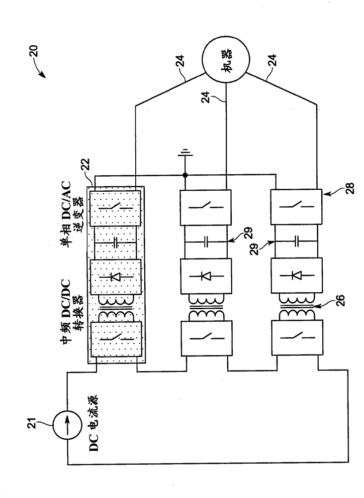 Scalable-voltage current-link power electronic system for multi-phase AC or DC loads